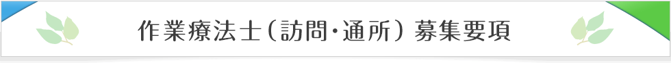 作業療法士（訪問・通所）募集要項